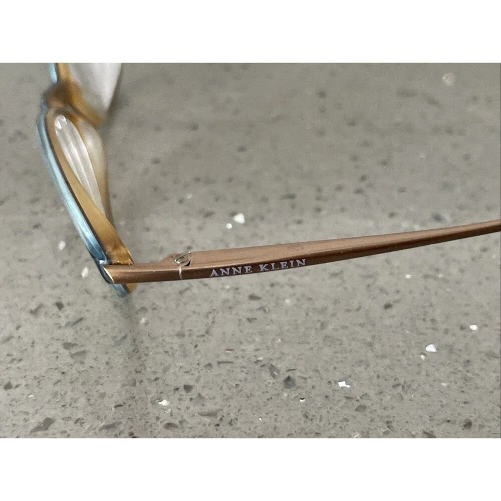 Anne Klein Brown Aqua Oval Eyeglasses FRAMES ONLY AK8026 K5170 48-17-135